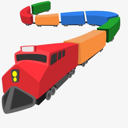 卡通玩具火车设计矢量图